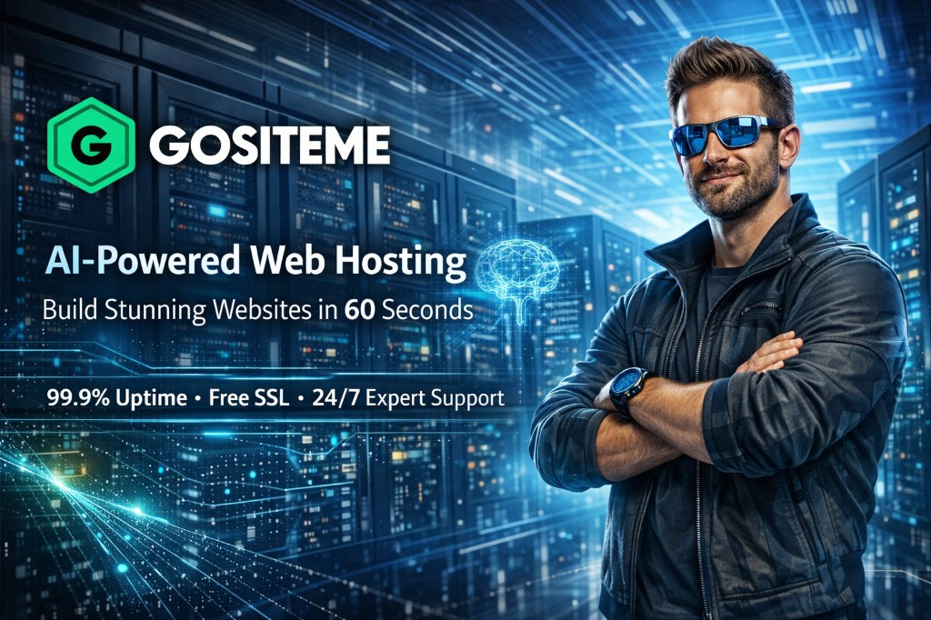 GoSiteMe - AI-Powered Web Hosting. Build Stunning Websites in 60 Seconds. 99.9% Uptime, Free SSL, 24/7 Expert Support.